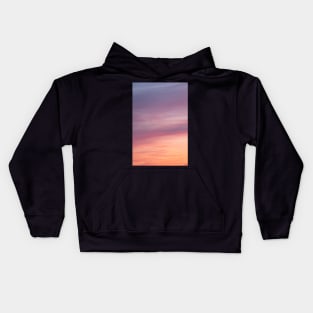 Colorful sunset clouds at dusk sky scape Kids Hoodie